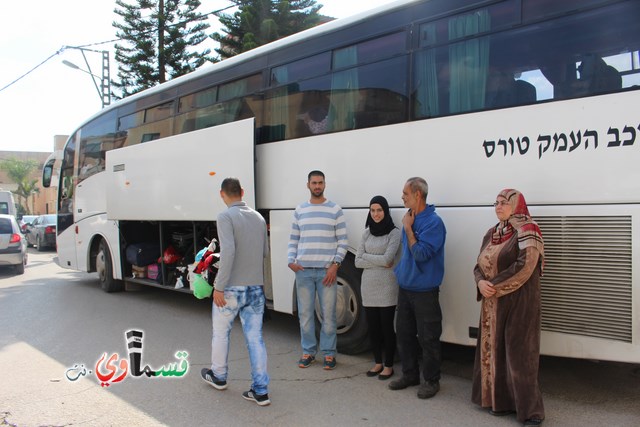  كفرقاسم : 3 حافلات من معتمري عطلة الربيع الفوج الثاني   يغادرون البلدة باتجاه الديار الحجازية والمئات في وداعهم 